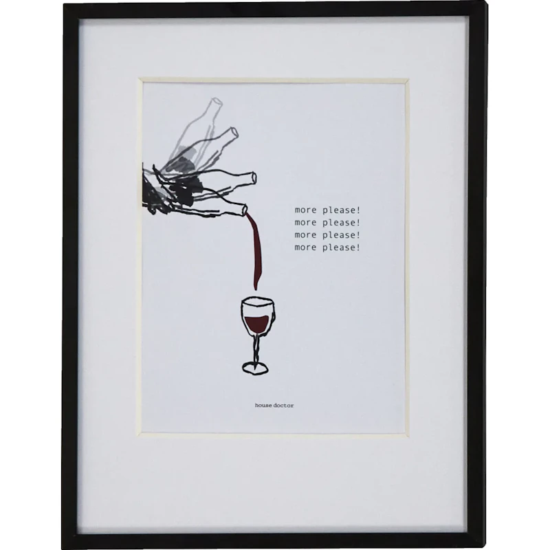 HDWine Maleri 23x30 cm, Vinrød