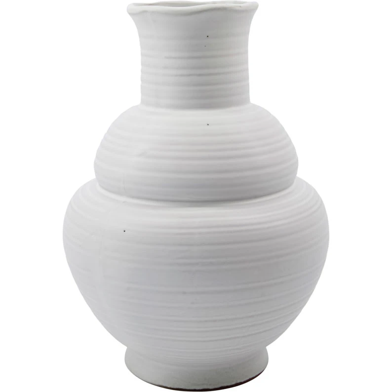 House Doctor Liva Vase Stent&oslash;y H29 Cm  -  Vaser Stengods Hvit - 205420095