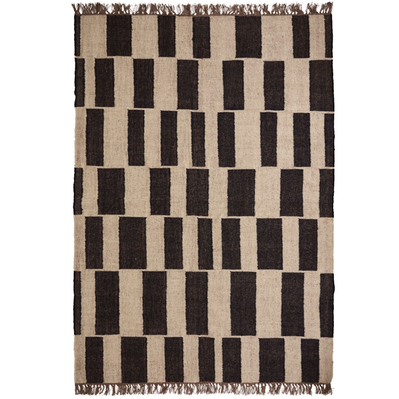Graph Teppe 160x230 cm, Sort/Natur