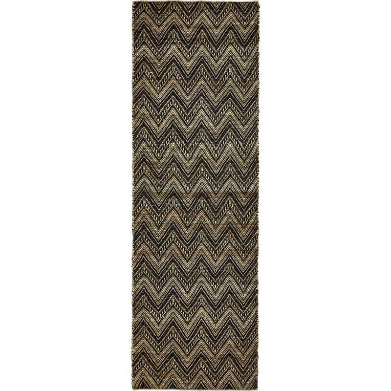 Monta Teppe 83x260 cm, Naturfarget/Sort