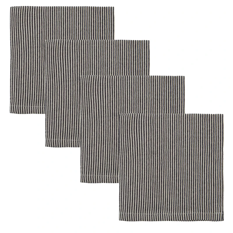 Block Serviett 40x40 cm 4-pk, Sort / Sand