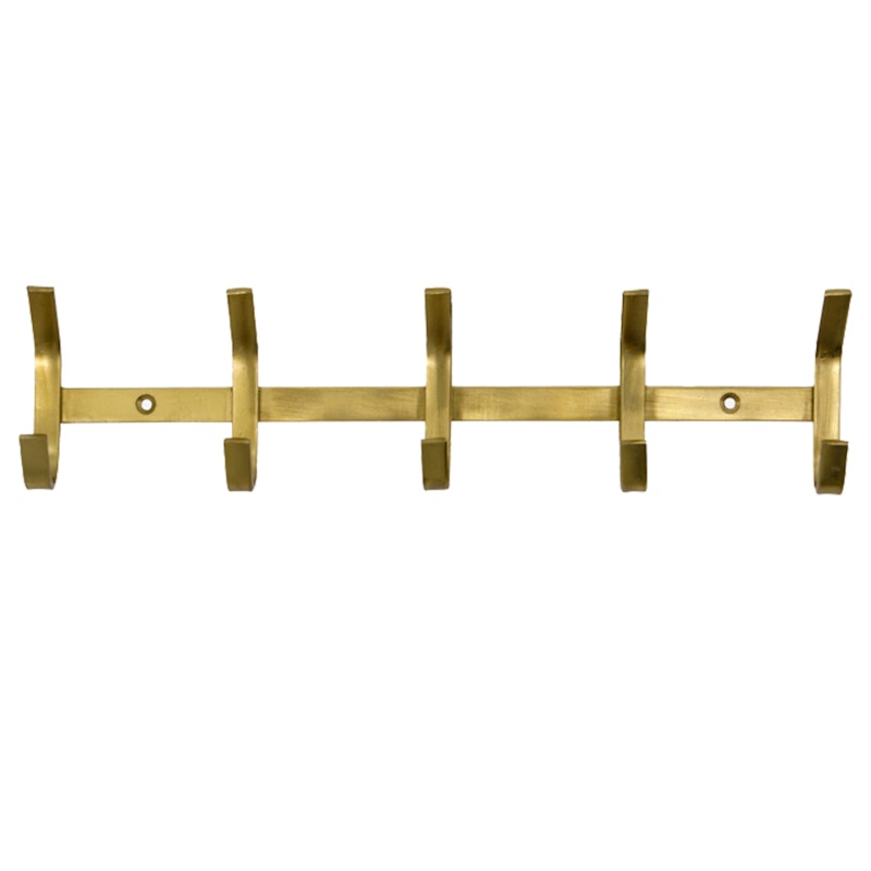Hank Knaggrekke Med 5 Kroker, Gold