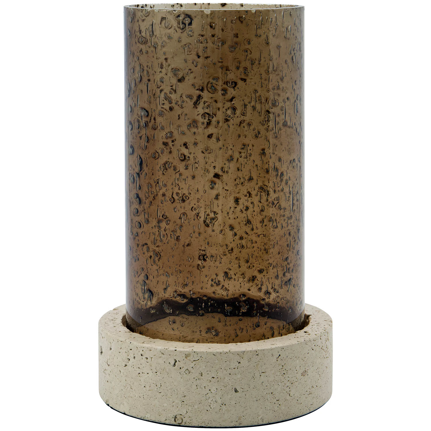 House Doctor Rivo Lyslykte 21,5 Cm -  Lysestaker Glass Brun - 211152013