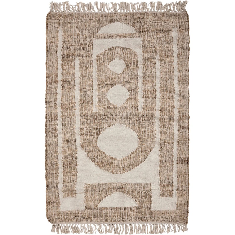 Rostro Teppe 90x150 cm, Naturfarget/Off-white
