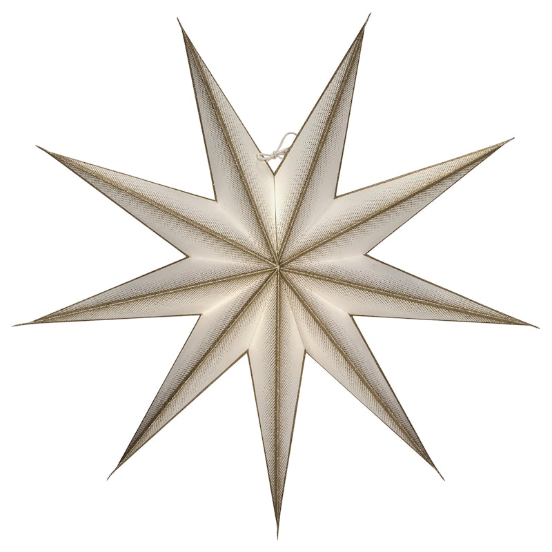 9 Point Stjerne Ø60cm, Off-white/Champagne