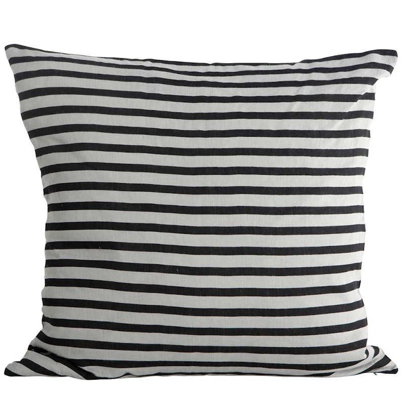 Stripe Putetrekk 50x50cm, Sort/Grå