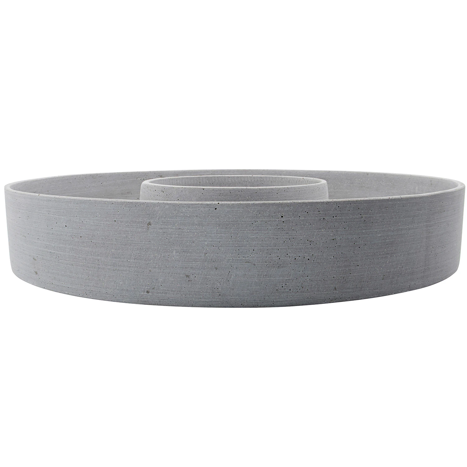 House Doctor The Ring Kubbelysholder &Oslash;45 Cm Concrete -  Lysestaker Polyresin Gr&aring; - 207872022