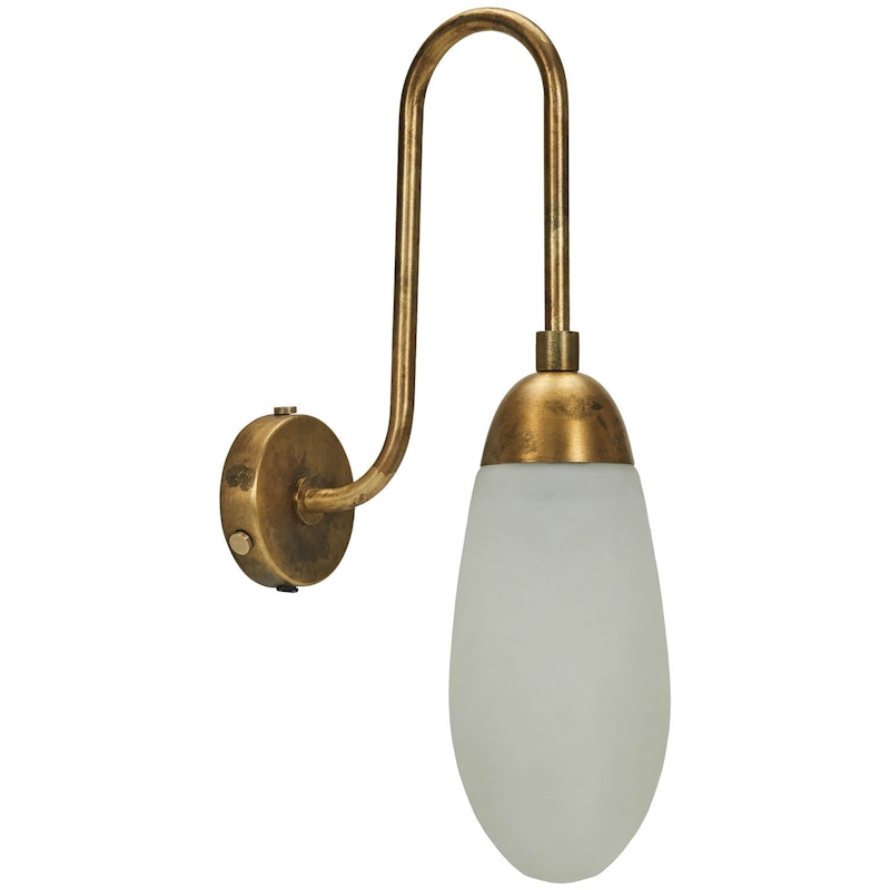 Drop Vegglampe, Antique Brass