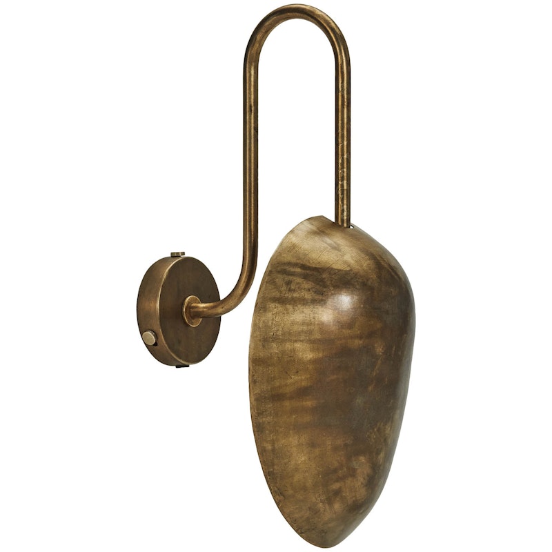 Swan Vegglampe, Antique Brass