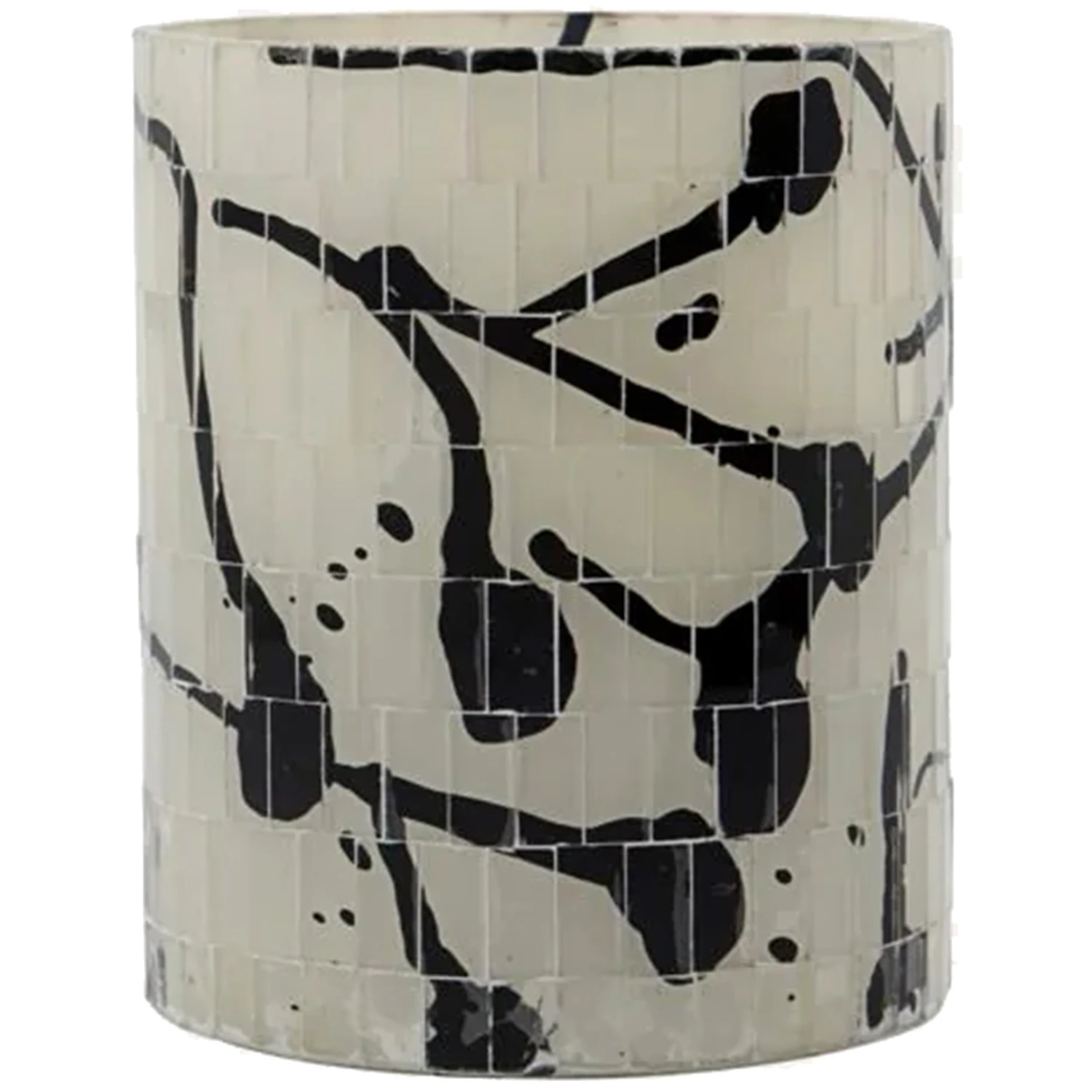 House Doctor Vana Lyslykte /Hvit 12.5 Cm -  Lysestaker Glass Sort - 209511030