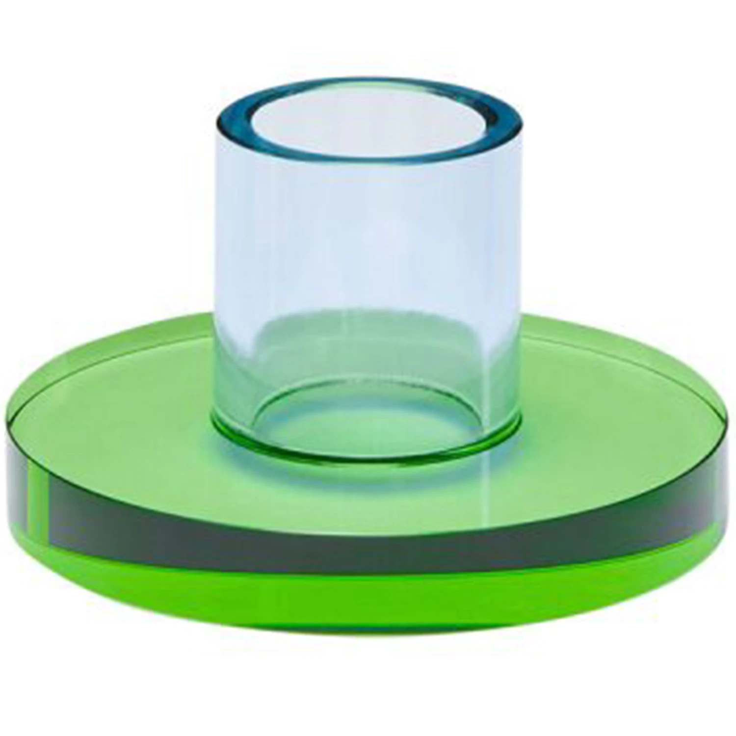 H&uuml;bsch Astra Lysestake /Gr&oslash;nn -  Lysestaker Krystall Bl&aring; - 991703