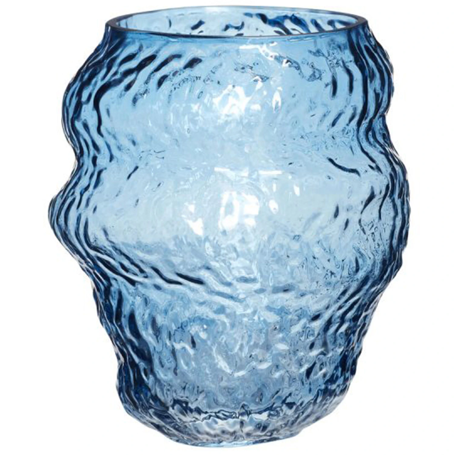 H&uuml;bsch Aurora Vase 18 Cm Lyse -  Vaser Glass Bl&aring; - 661208