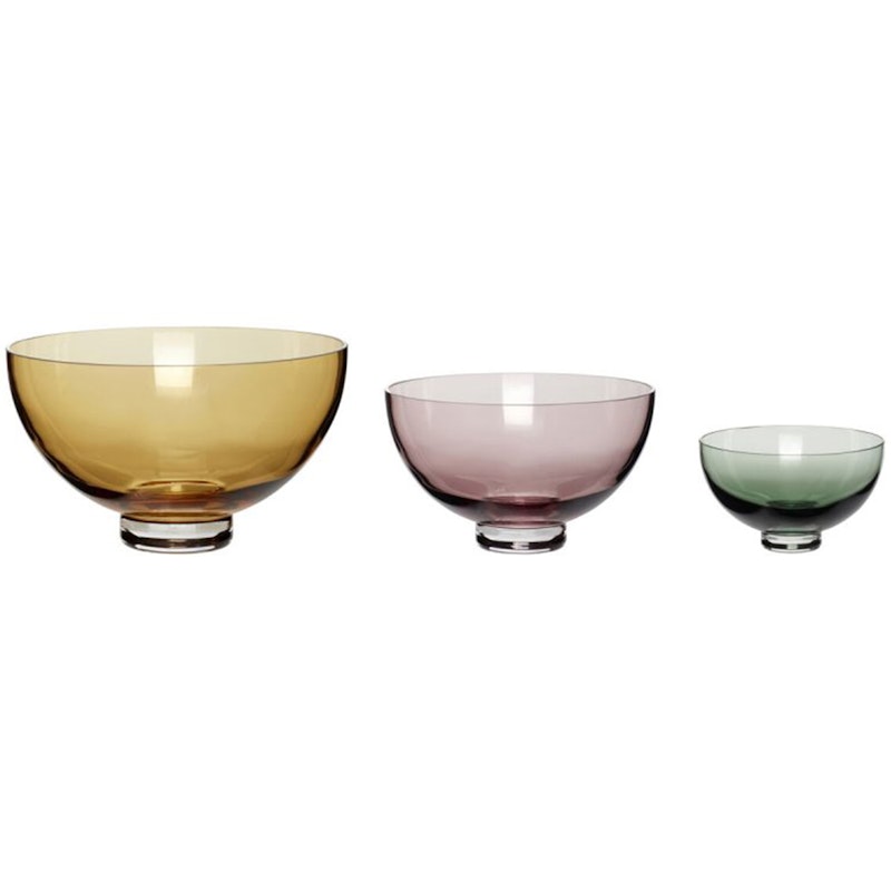 Radiant Rund Skål 3-pk, Beige/Rose Grønn