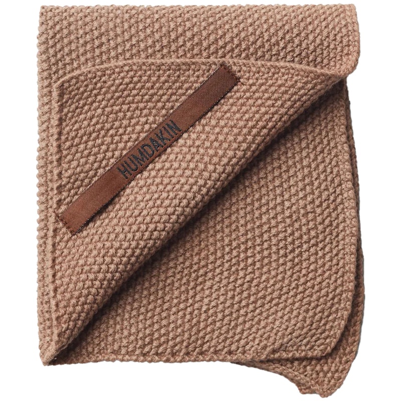 Knitted Dish Cloth- Coal Oppvaskklut Latte