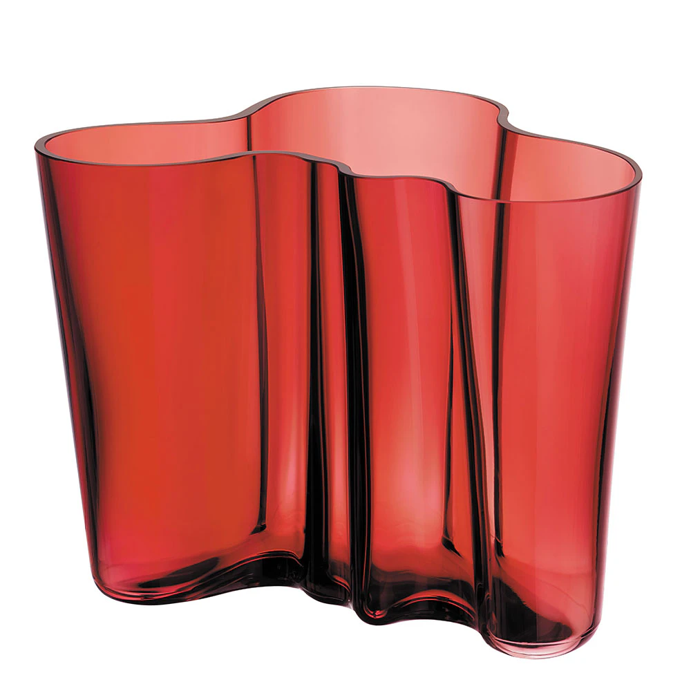 Iittala Aalto Vase 16 Cm  -  Vaser Glass R&oslash;d - 1014338