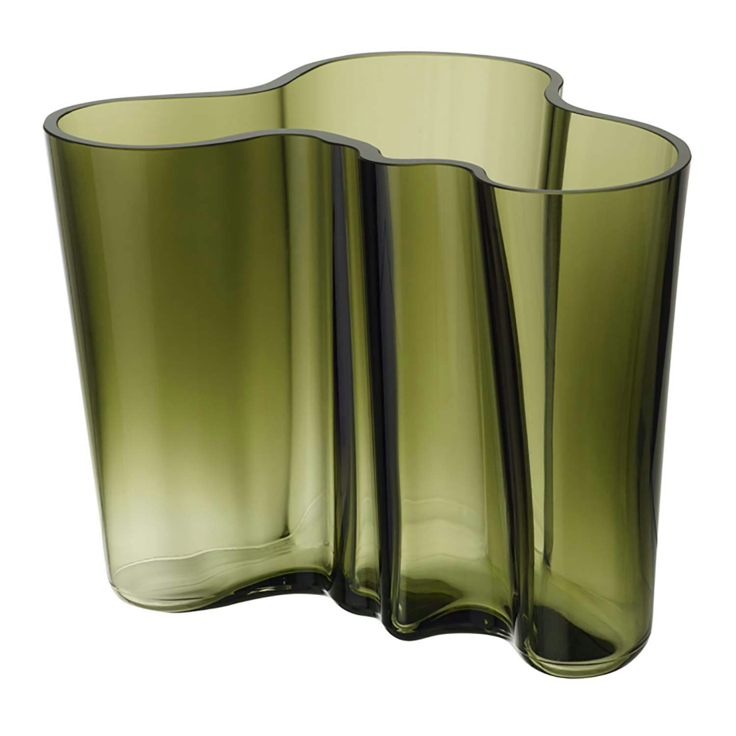 Iittala Aalto Vase 16 Cm  -  Vaser Glass Mosegr&oslash;nn - 1051429