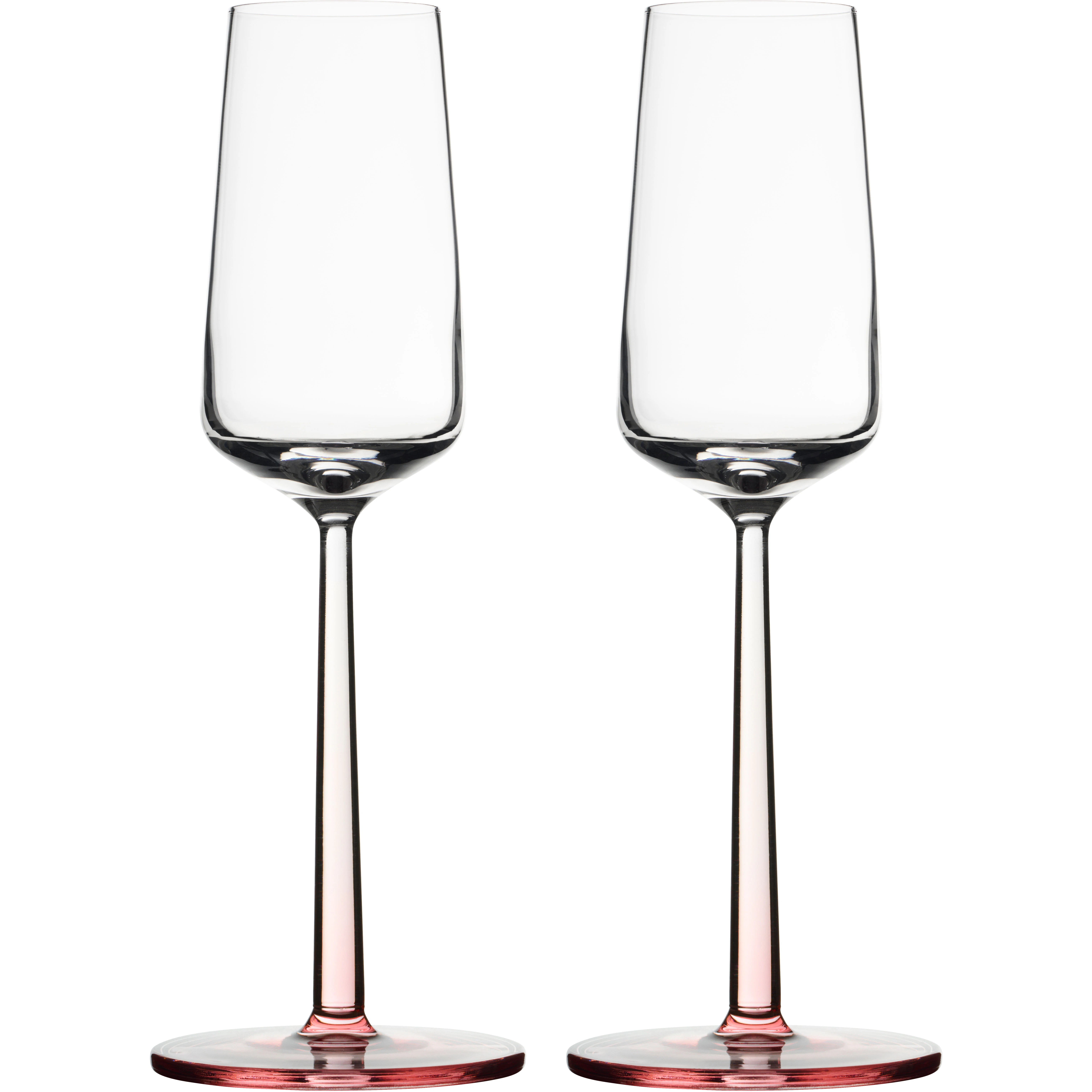 Iittala Essence Champagne 21 Cl 2-pk Rosa -  Champagneglass Glass Rose (Pink) - 1084107