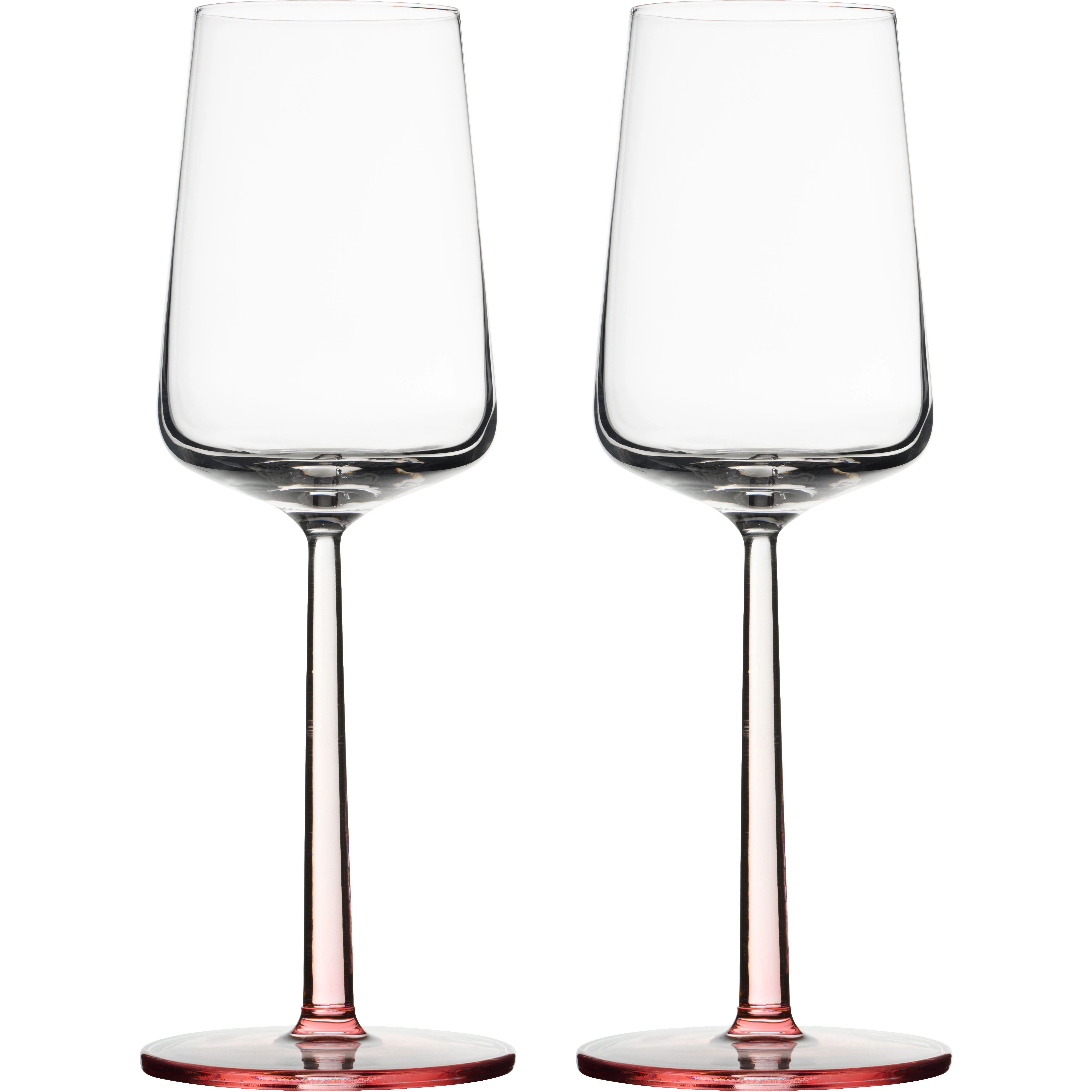 Iittala Essence Hvitvins 33 Cl 2-pk Rosa -  Vinglass Glass Rose (Pink) - 1084105