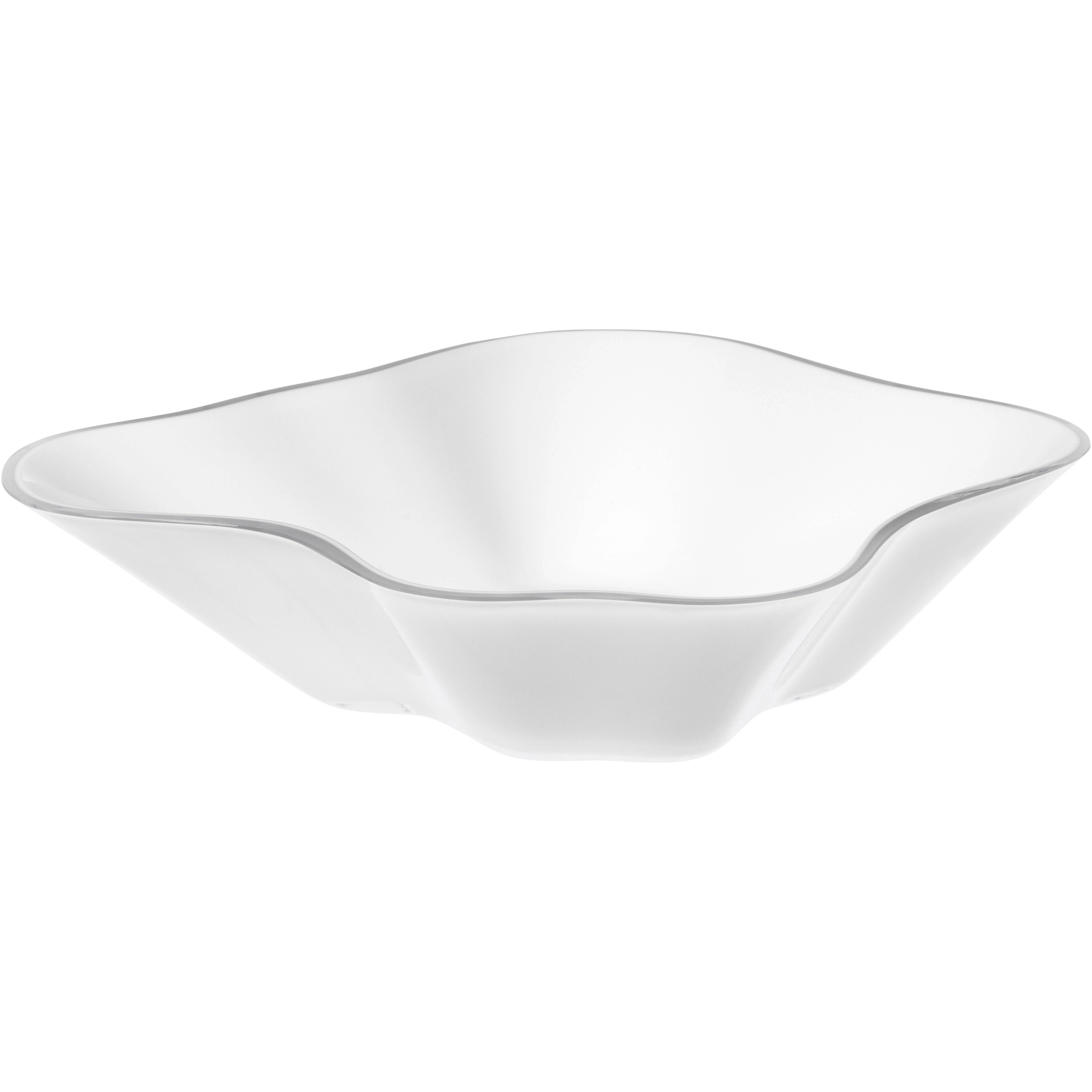 Iittala Flower Sk&aring;l 279x75 Mm  -  Fruktsk&aring;ler Glass Hvit - 1082765