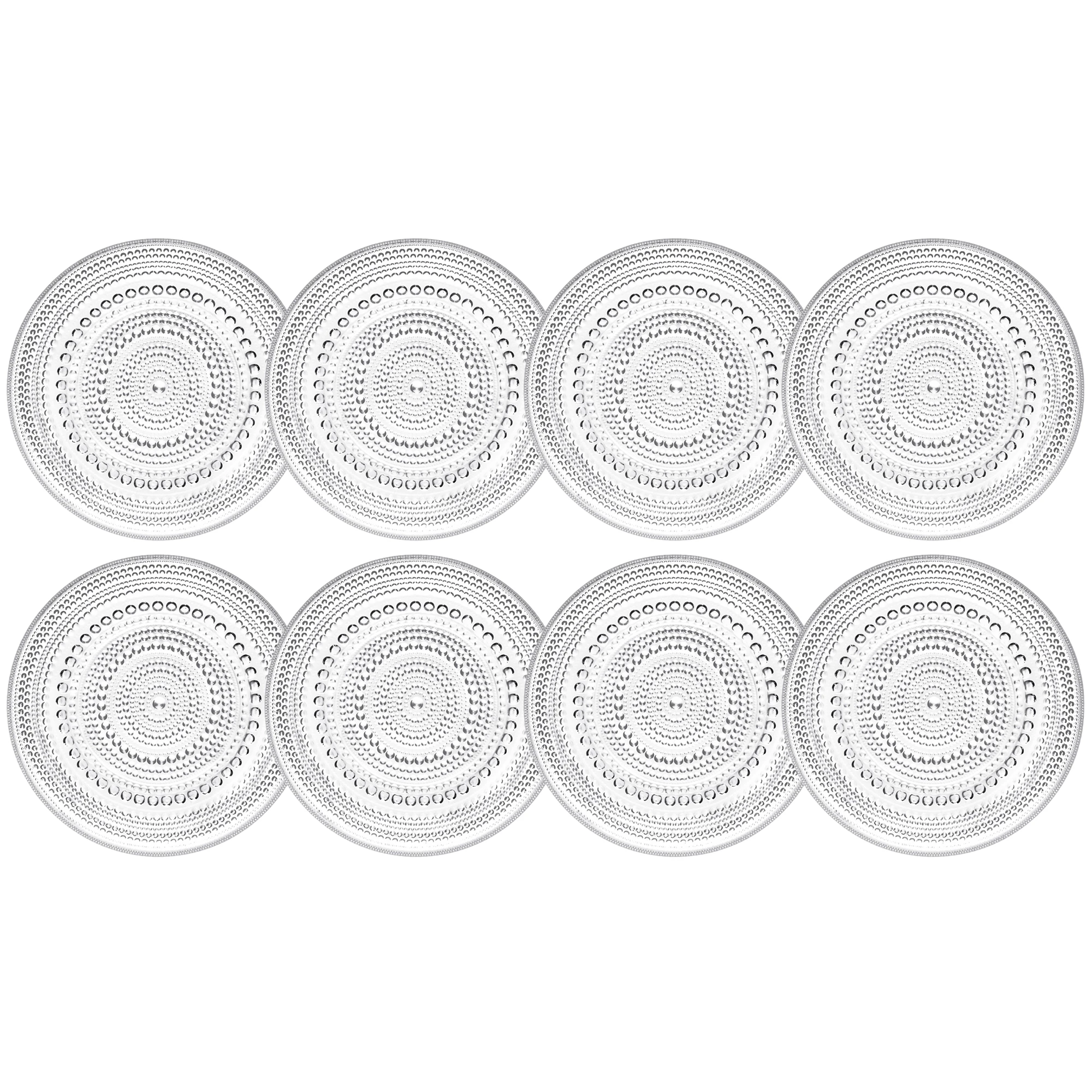 Iittala Kastehelmi Sidetallerken 17 Cm 8-pk - Asjetter Glass Klar - 1007055X8