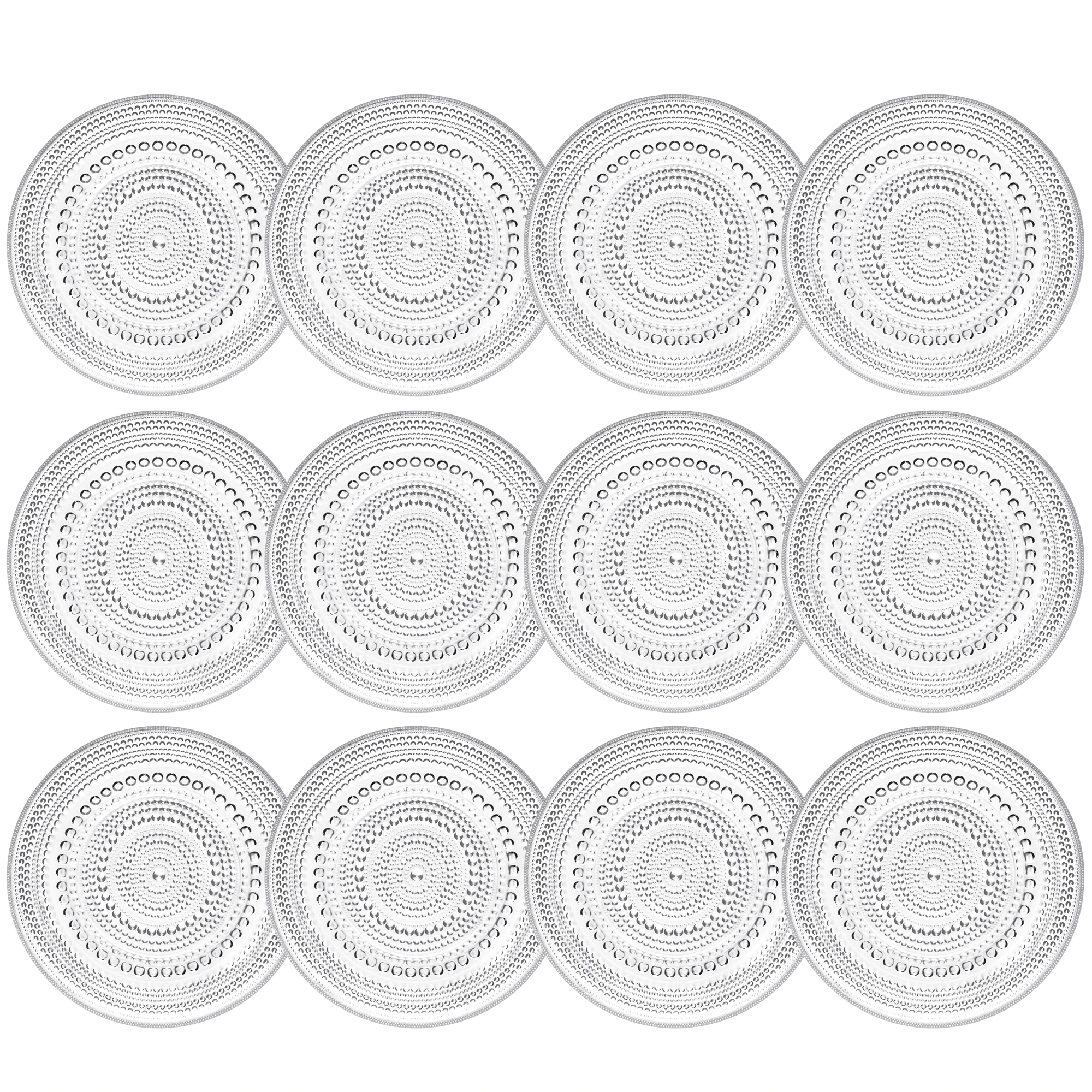 Iittala Kastehelmi Sidetallerken 17 Cm 12-pk - Asjetter Glass Klar - 1007055X12