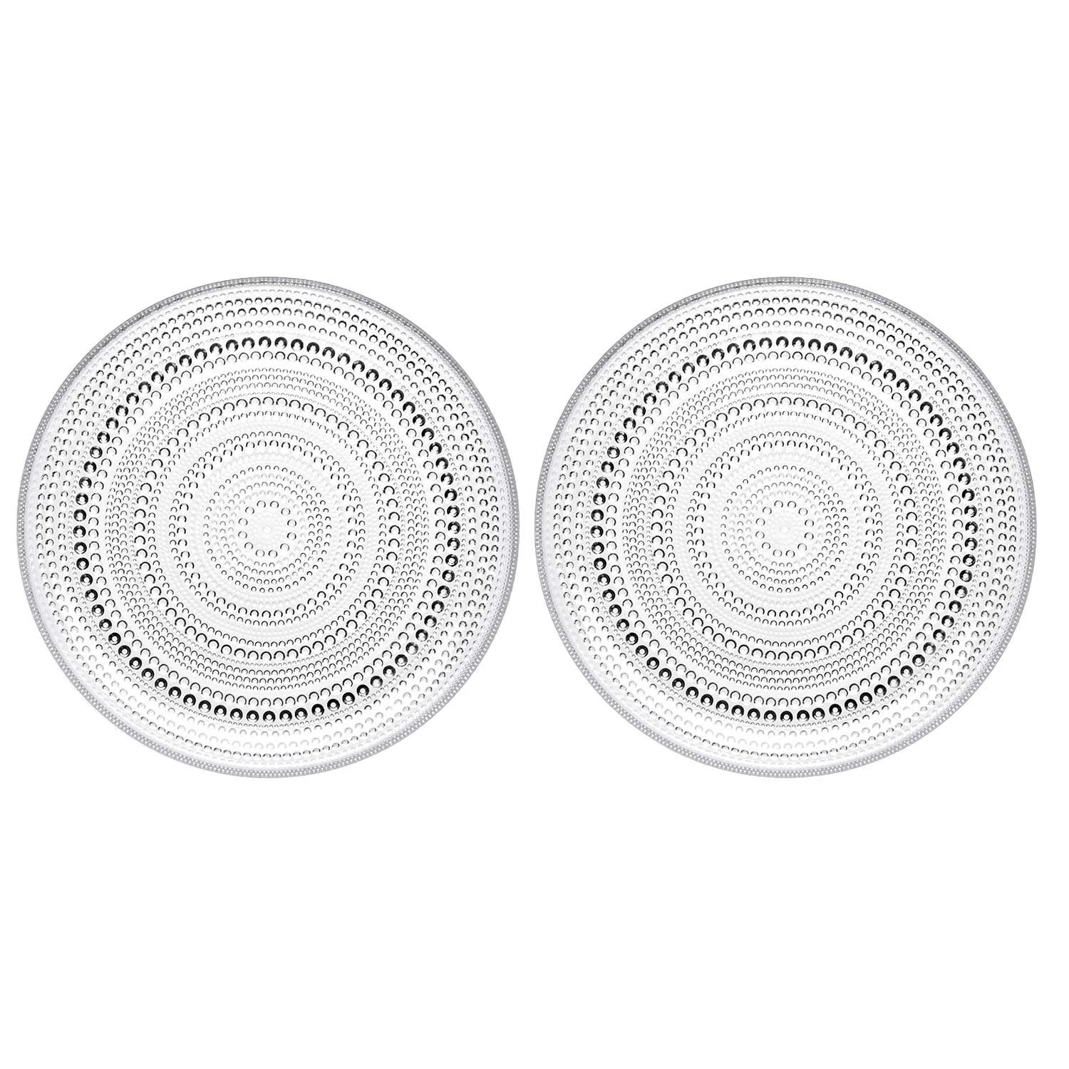 Iittala Kastehelmi Tallerken  24,8 Cm 2-pk -  Tallerkener Glass Klar - 1007057-2pack