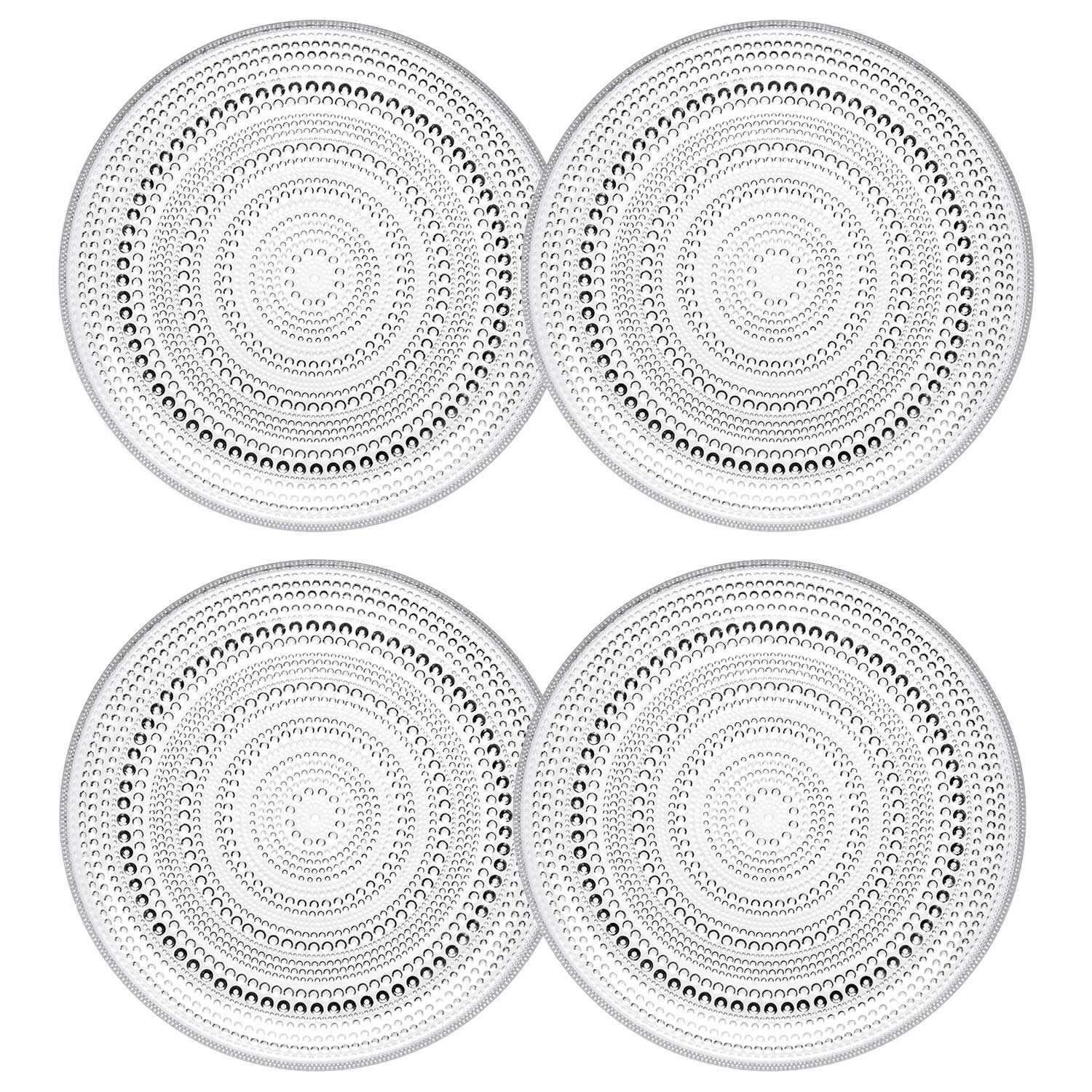 Iittala Kastehelmi Tallerken  24,8 Cm 4-pk -  Tallerkener Glass Klar - 1007057-4pack