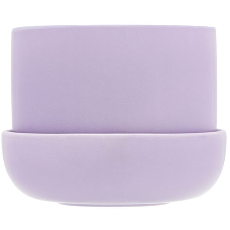 Nappula Krukke Med Tallerken 17x13 cm, Lys Lilla