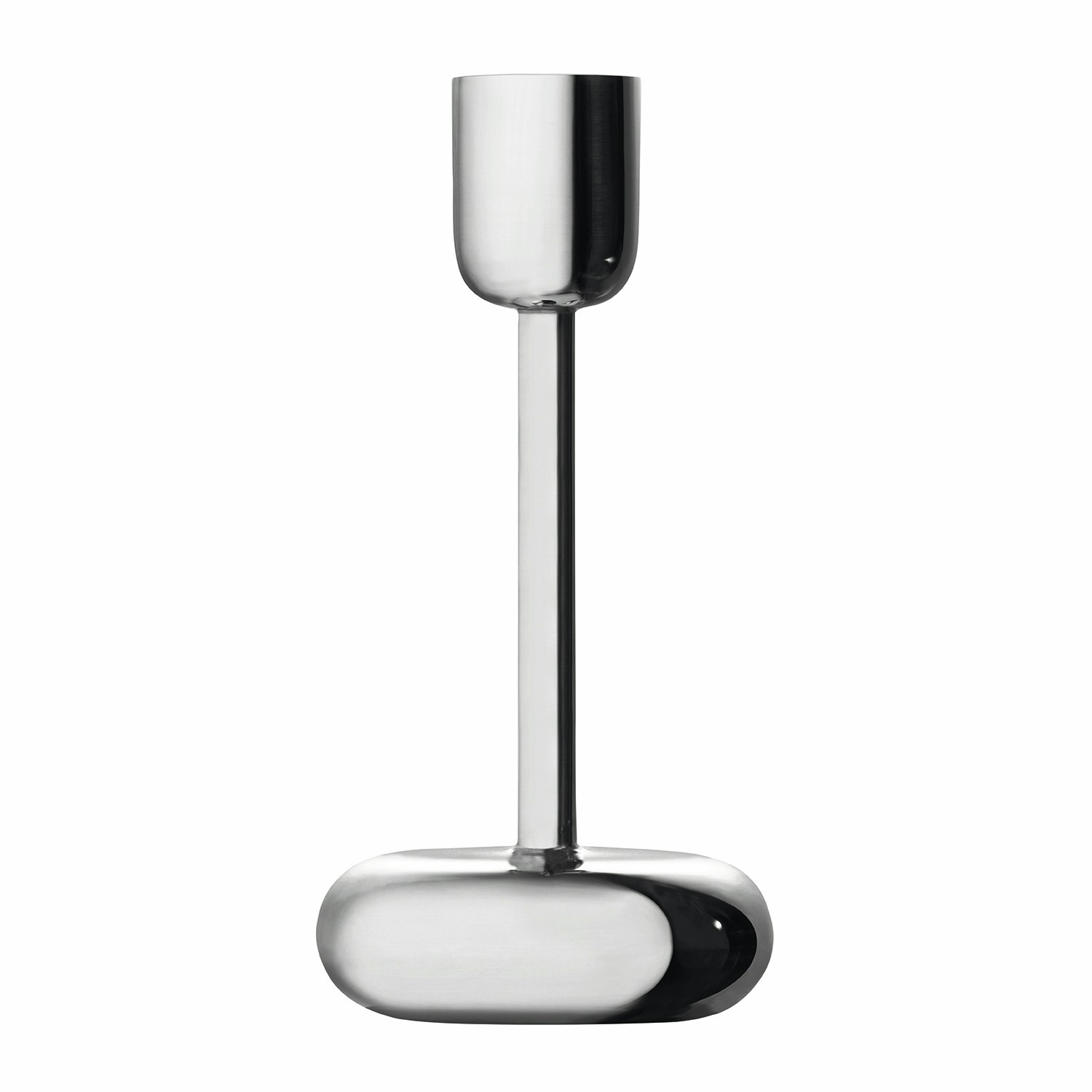 Iittala Nappula Lysestake 183 Mm Steel -  Lysestaker St&aring;l - 1023319