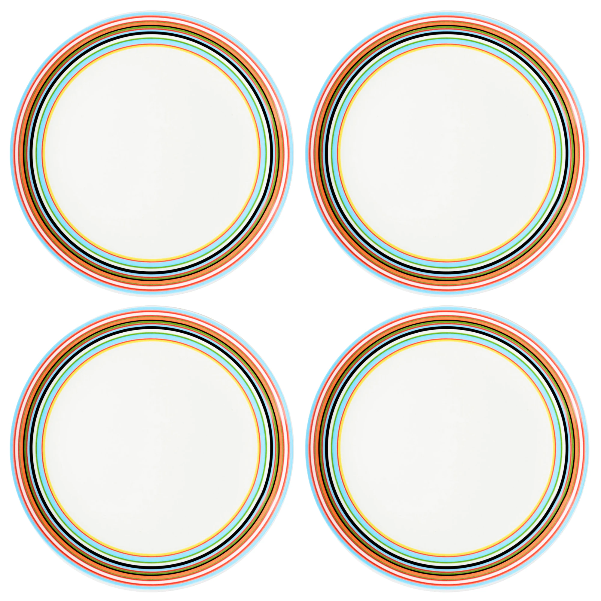 Iittala Origo Tallerken 20 Cm 4-pk Oransje - Tallerkener Porselen Orange - 1012052X4