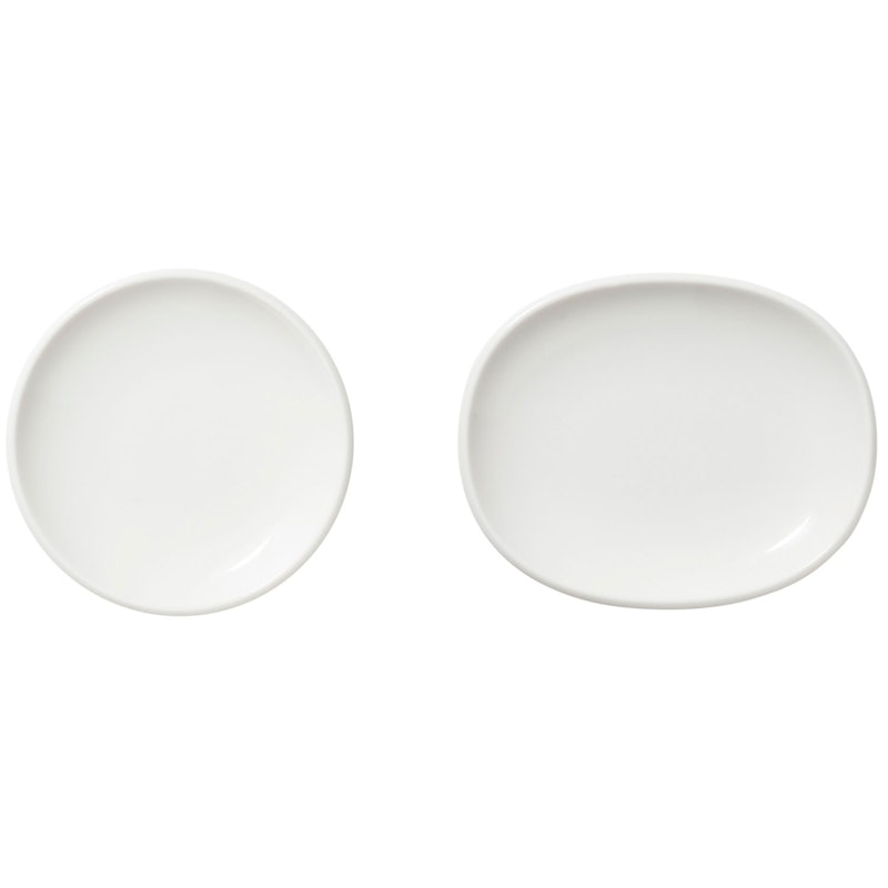 Raami Sidetallerkener  Hvit 2-pk