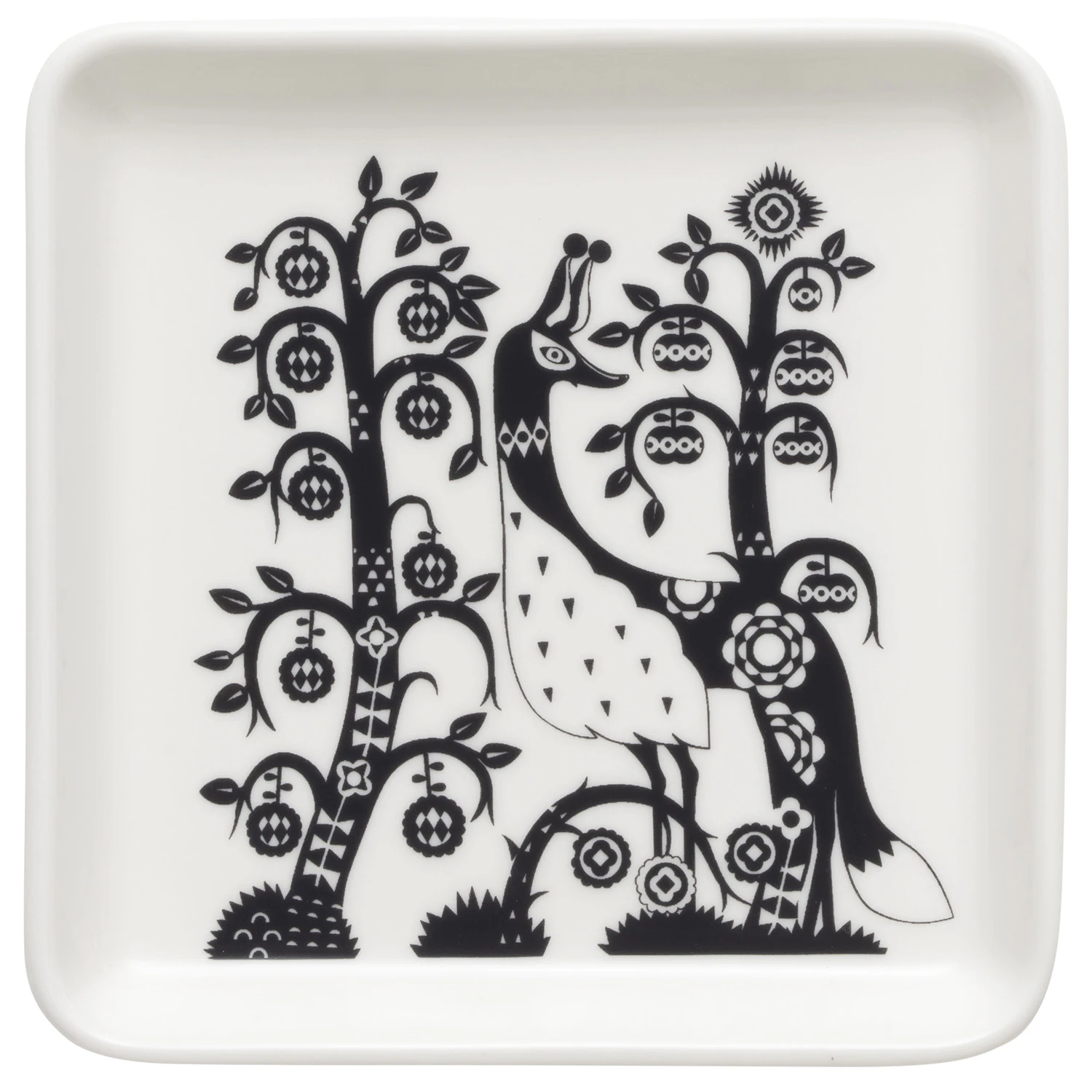 Iittala Taika Tallerken 12x12 Cm  -  Asjetter Vitroporcelain Sort - 1070928