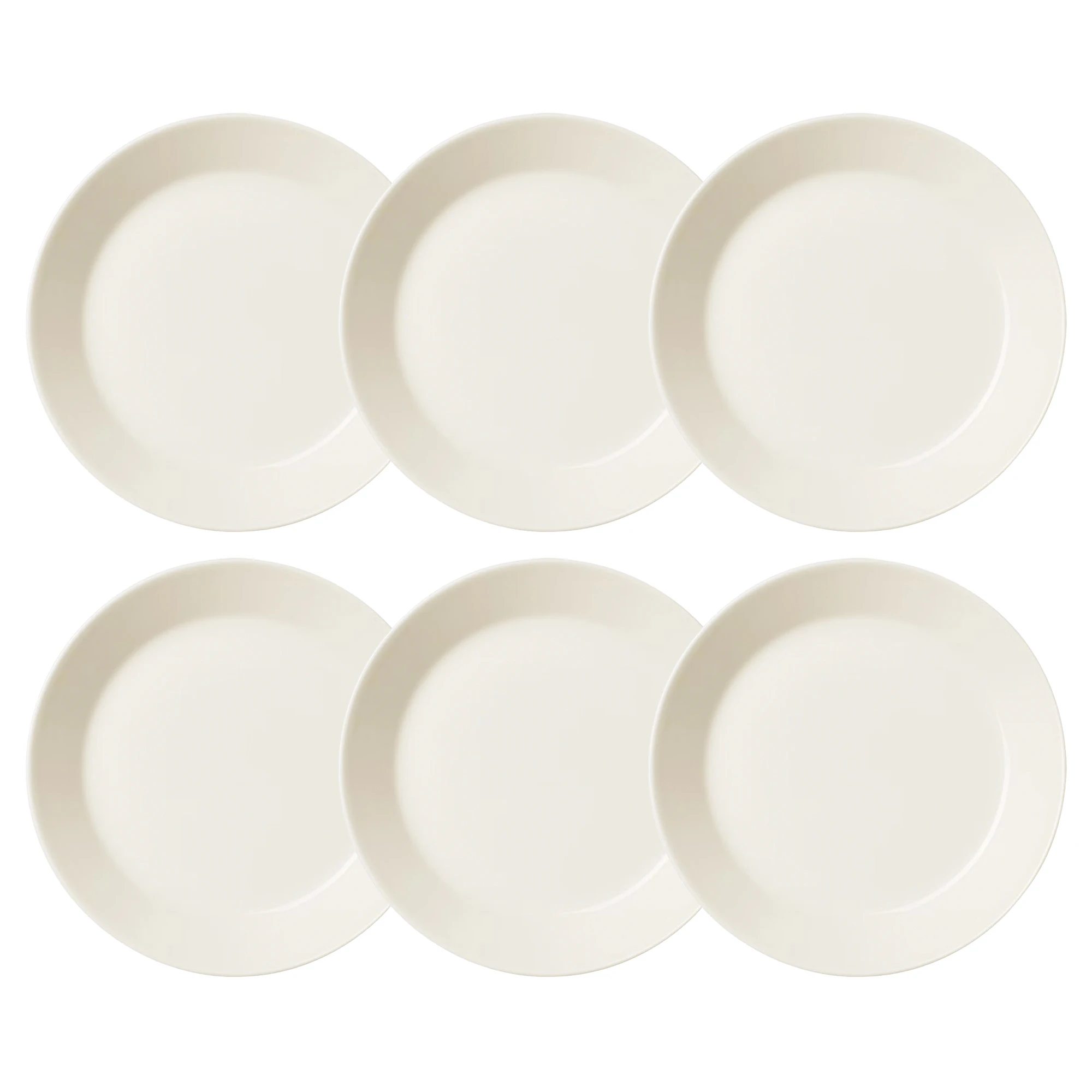 Iittala Teema Sidetallerken 17,5 Cm 6-pk - Tallerkener Stengods Hvit - 1005919X6