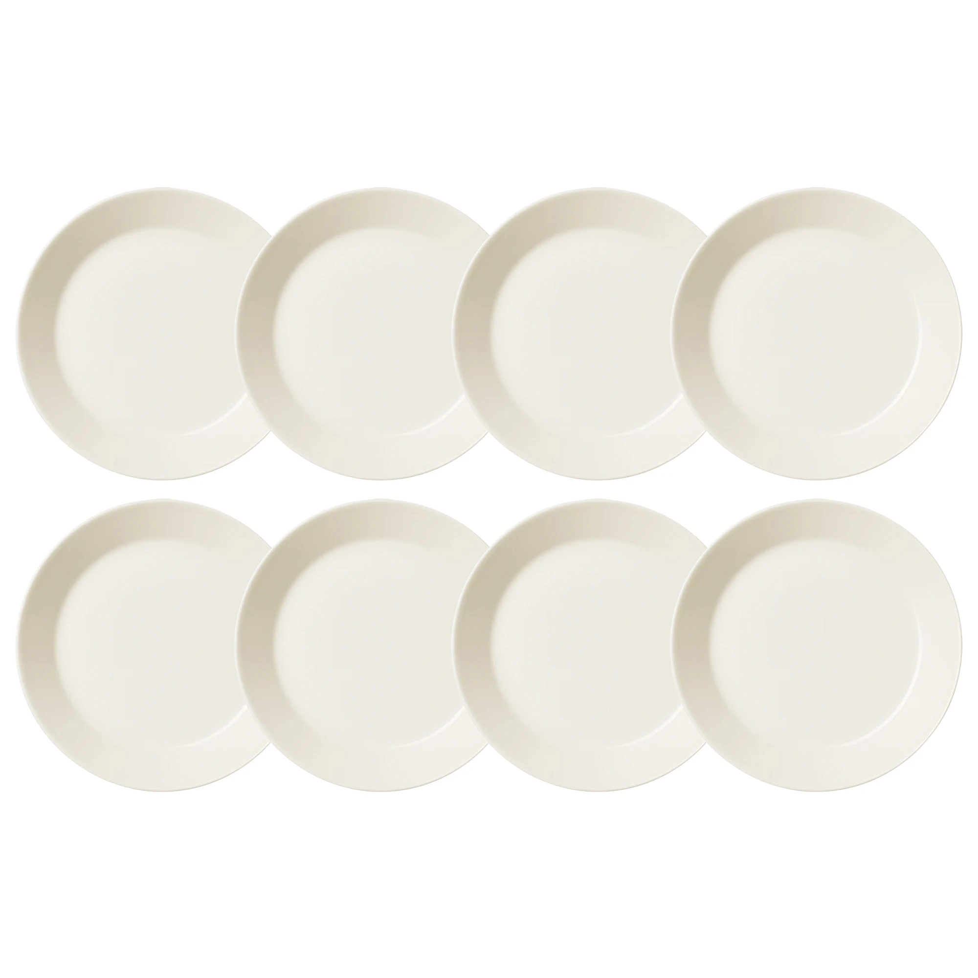 Iittala Teema Sidetallerken 17,5 Cm 8-pk - Tallerkener Stengods Hvit - 1005919X8