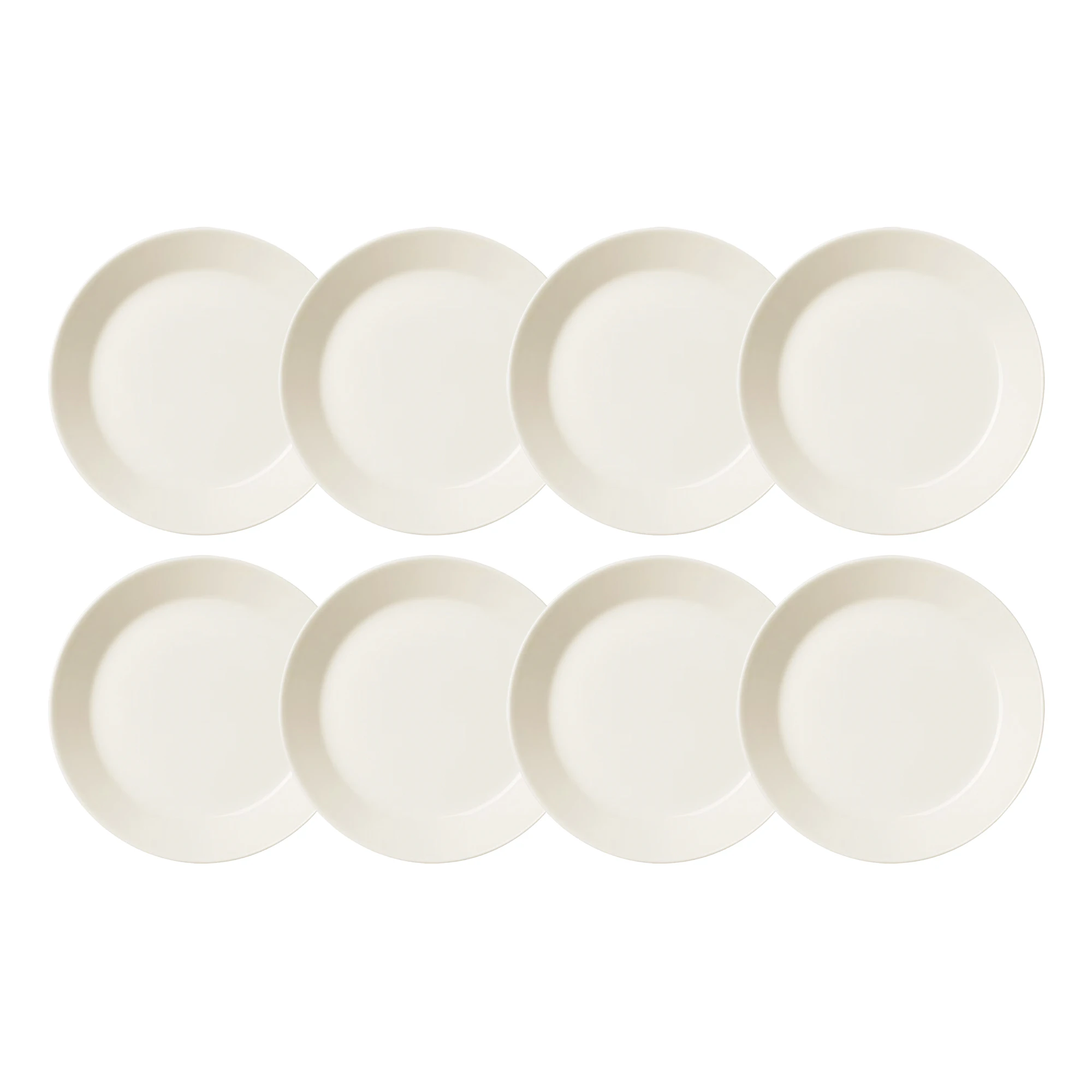 Iittala Teema Sidetallerken 21 Cm 8-pk - Tallerkener Porselen Hvit - 1005917X8