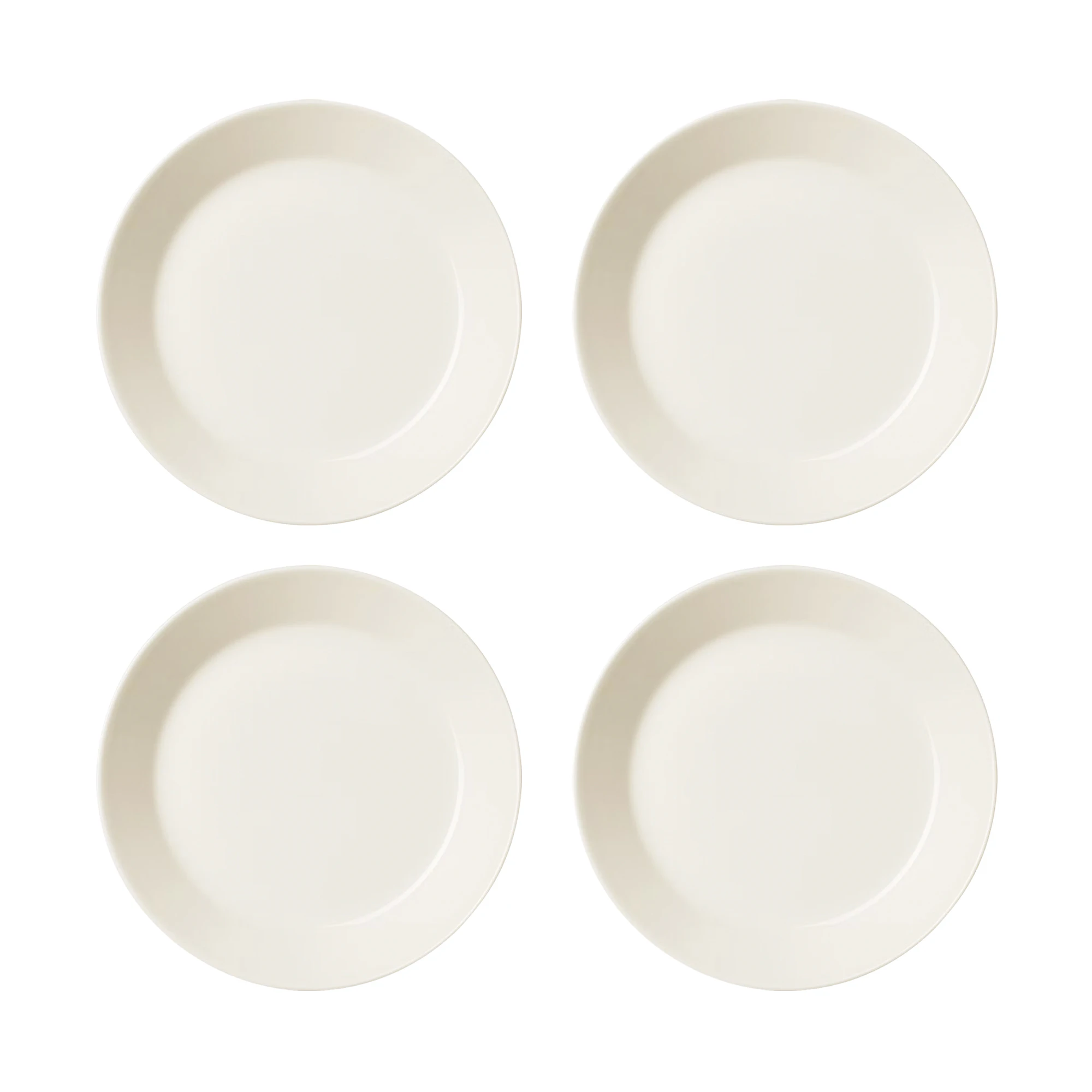 Iittala Teema Tallerken 23 Cm 4-pk - Asjetter Stengods Hvit - 1005472X4