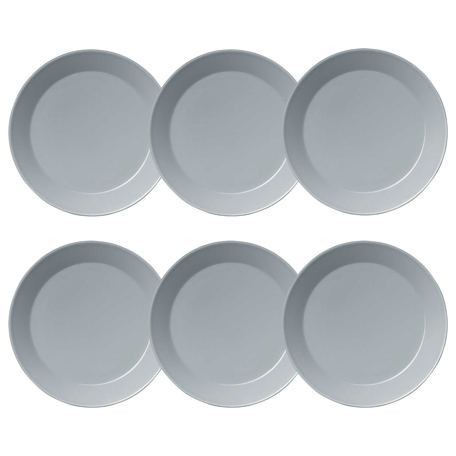 Iittala Teema Tallerken 26 Cm Perle 6-pk -  Tallerkener Porselen Gr&aring; - 1005891-6pack