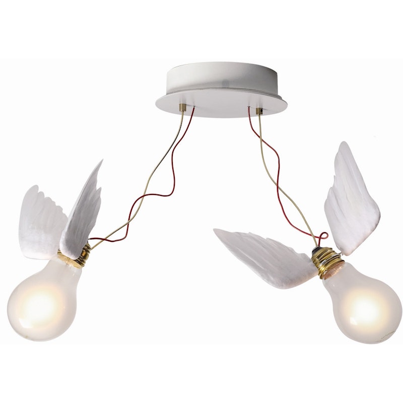 Lucellino Doppio Vegglampe, Hvit