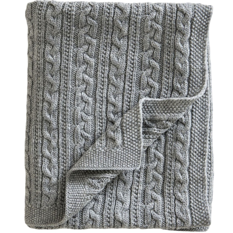 Babyteppe 80x100 cm Merinoull, Lysegrå