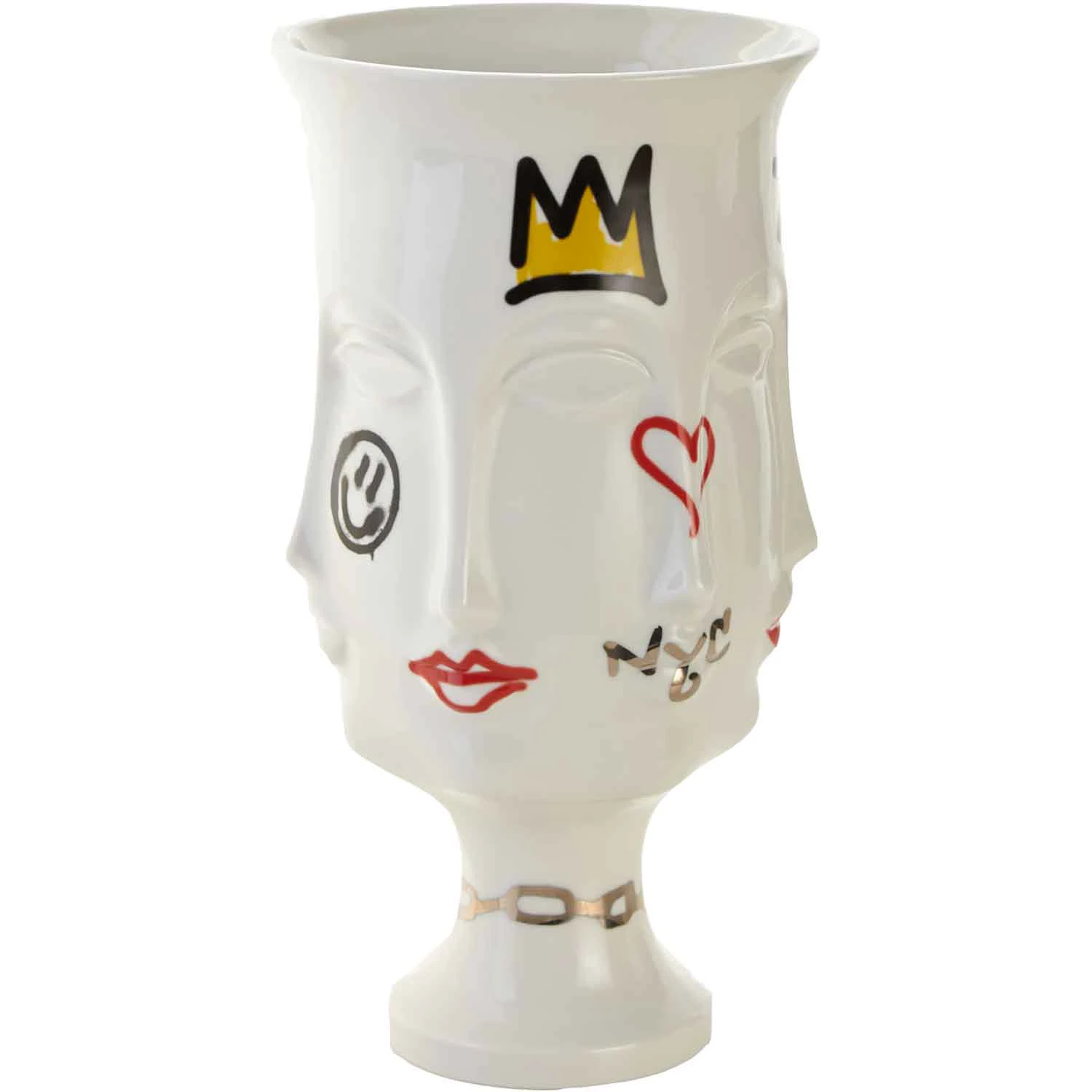 Jonathan Adler Dora Maar Vase Graffiti -  Vaser Porselen Hvit - ja-28521