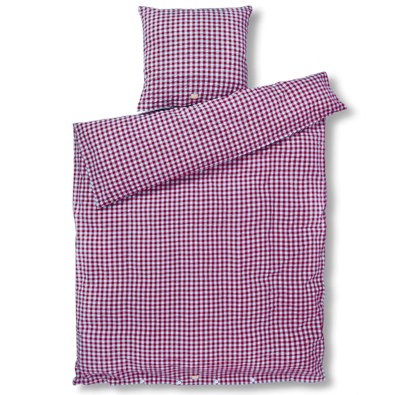 Bæk&Bølge Dynetrekksett 140x200 + 60x63, Fuchsia / Mintgrønn