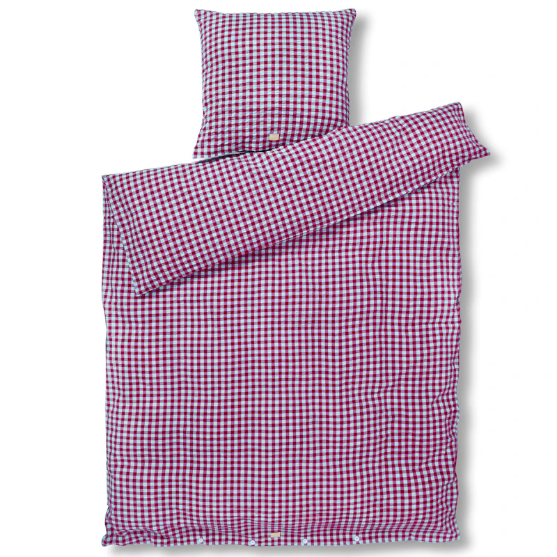 Bæk&Bølge Dynetrekksett 150x210 + 50x60, Fuchsia / Mintgrønn