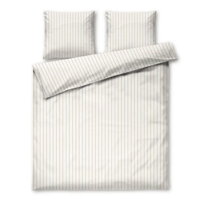 Soft Dynetrekksett 200x220 cm, Off-white / karamell