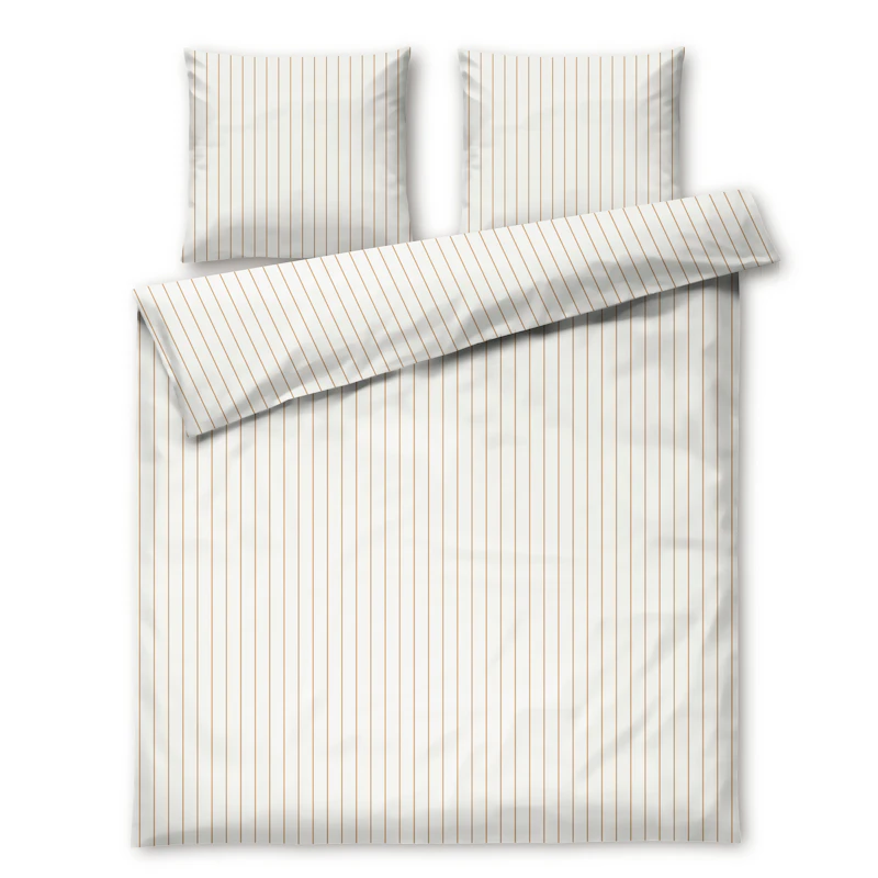 Soft Dynetrekksett 220x220 cm, Off-white / karamell