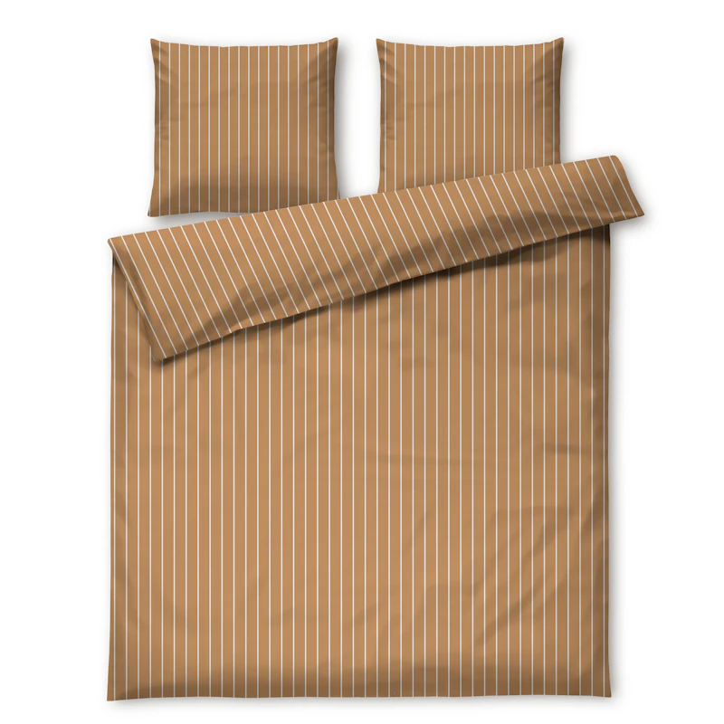 Soft Dynetrekksett 200x220 cm, karamell / Off-white