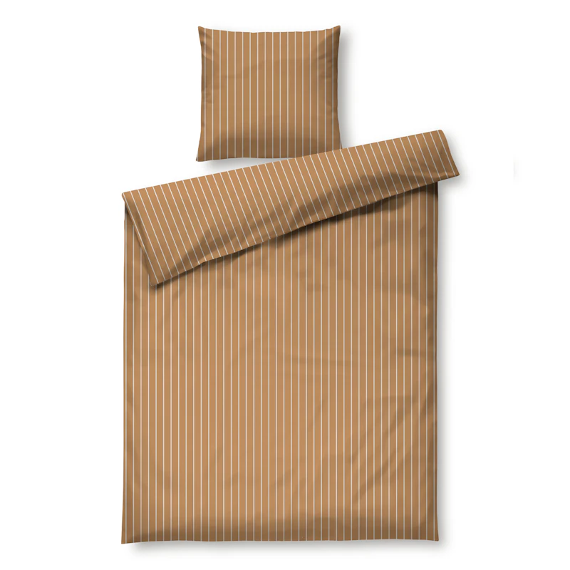 Soft Dynetrekksett 150x210 cm, karamell / Off-white