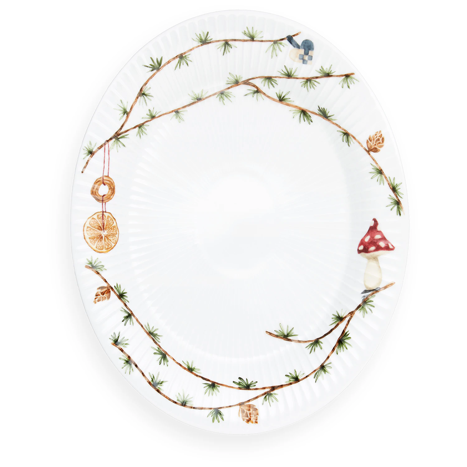 K&auml;hler Hammersh&oslash;i Christmas Fat 22,5x28,5 Cm - Serveringssk&aring;ler Porselen Hvit - 690112