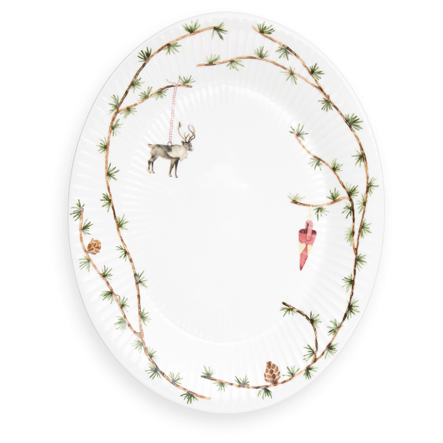 K&auml;hler Hammersh&oslash;i Christmas Fat 27x34 Cm - Serveringssk&aring;ler Porselen Hvit - 693206