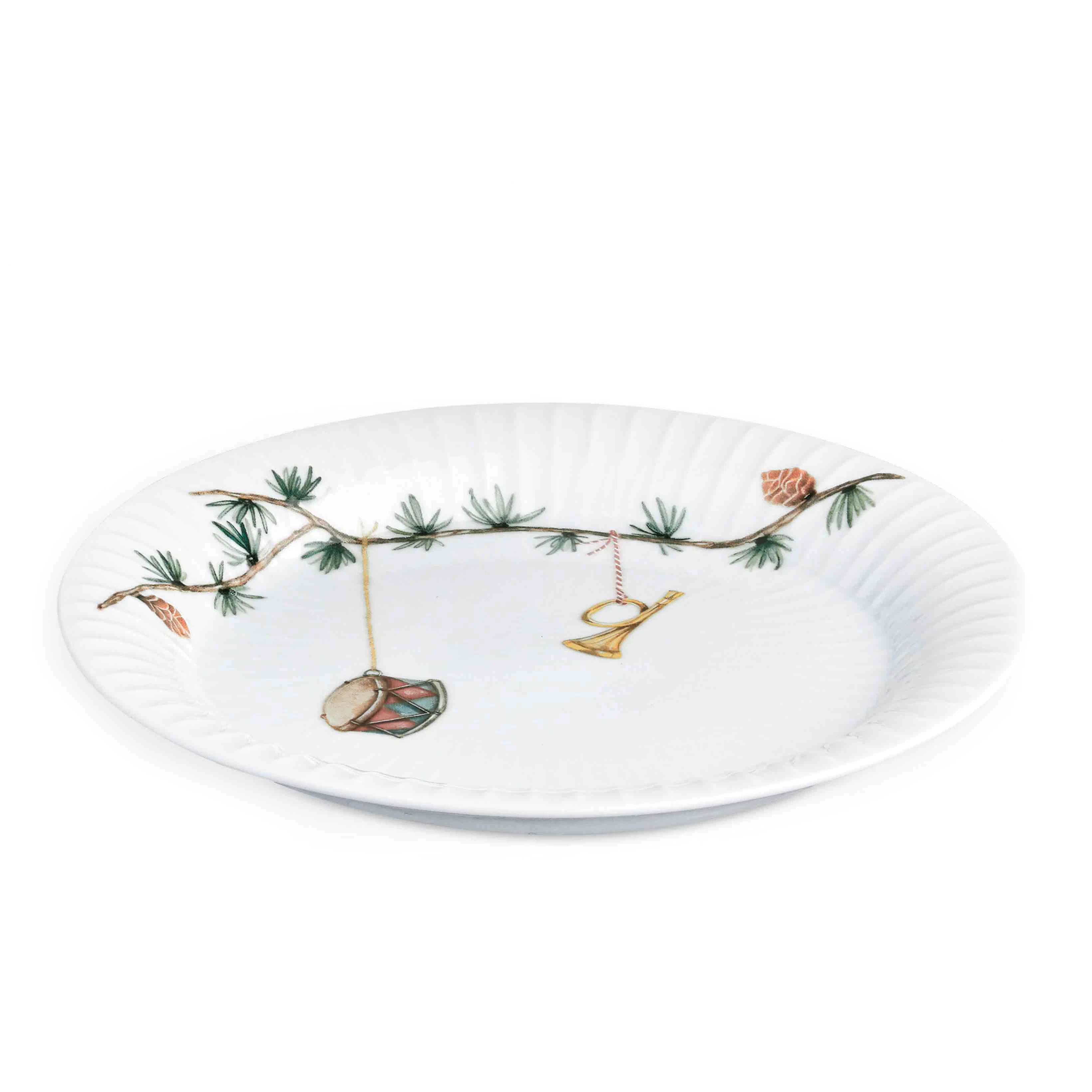 K&auml;hler Hammersh&oslash;i Christmas Plate &Oslash;19 Cm - Asjetter Porselen Hvit - 693202