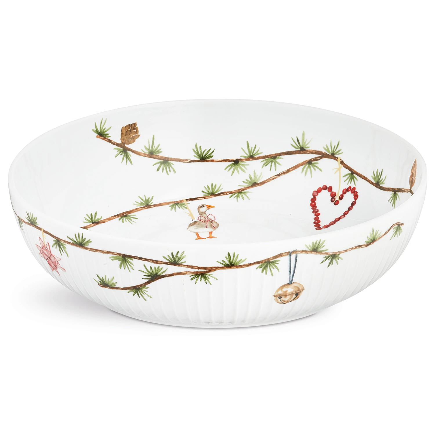 K&auml;hler Hammersh&oslash;i Christmas Sk&aring;l 30 Cm - Serveringssk&aring;ler Porselen Hvit - 693207